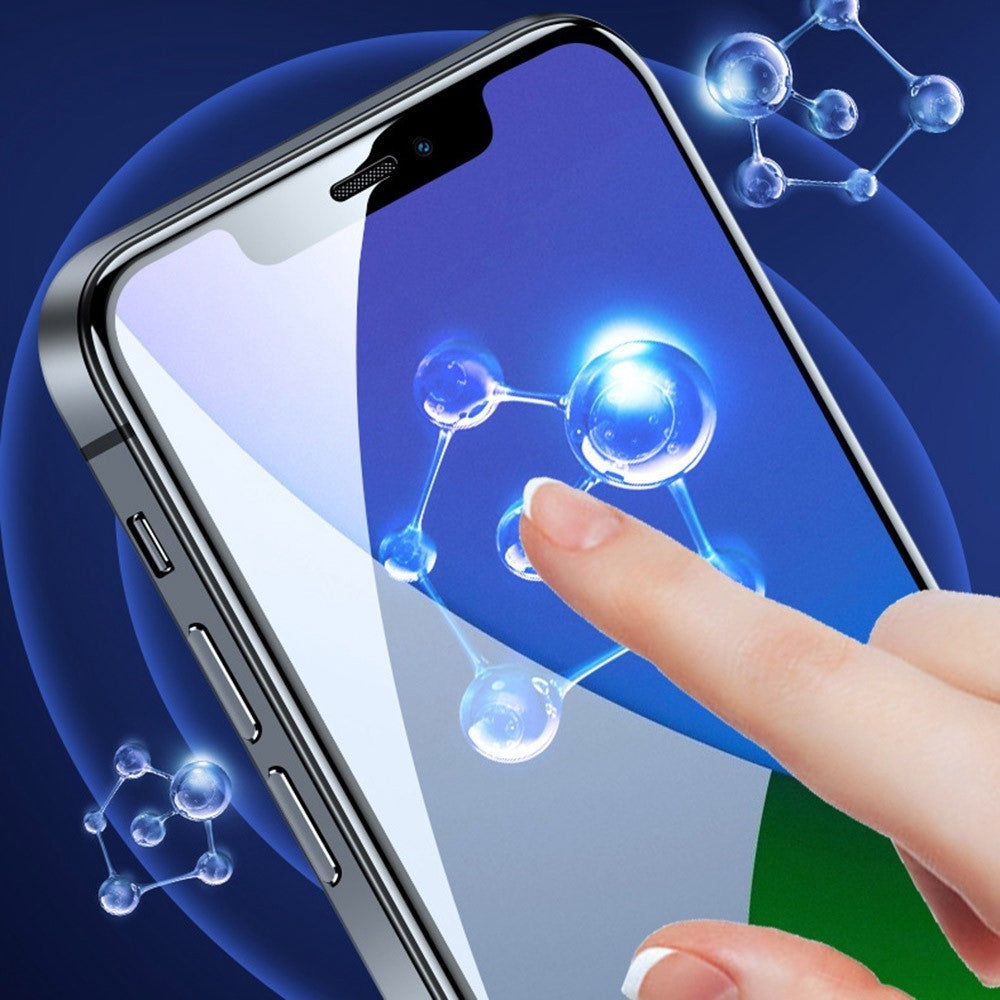 Folie ecran Flippy pentru iPhone 14 Plus/ iPhone 13 Pro Max, Sticla ESD, Top Glass, Anti-static, Negru - vivimall.ro