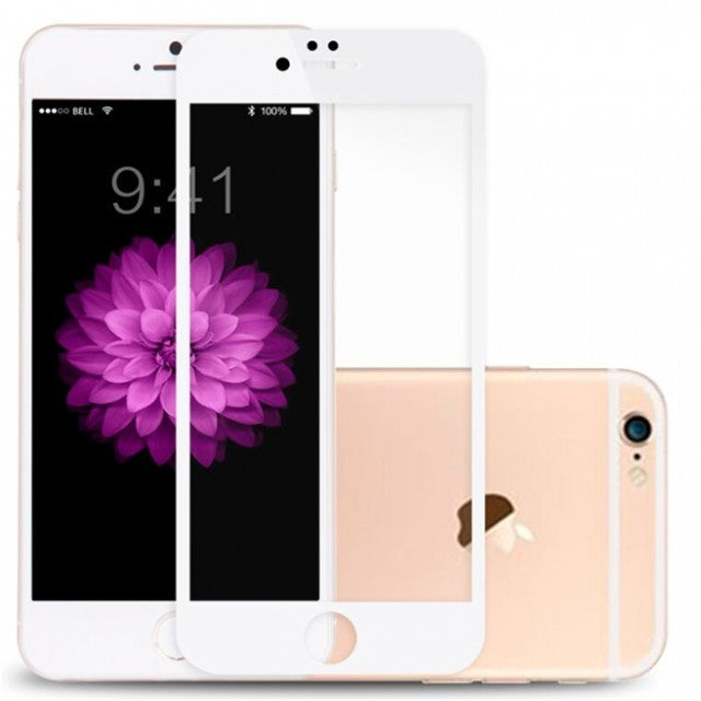 Folie Sticla Apple iPhone 7 Plus Full Face Alb - vivimall.ro