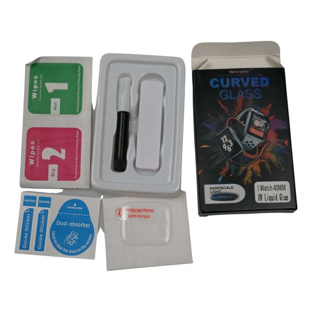 Folie Sticla Flippy pentru Apple Watch Series 4/5 44 mm UV Nano Water Transparent - vivimall.ro