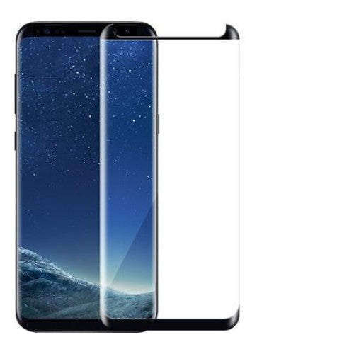 Folie Sticla Securizata Curbata, Flippy, compatibila cu Samsung Galaxy S8, Full Glue, 4D/5D Negru - vivimall.ro