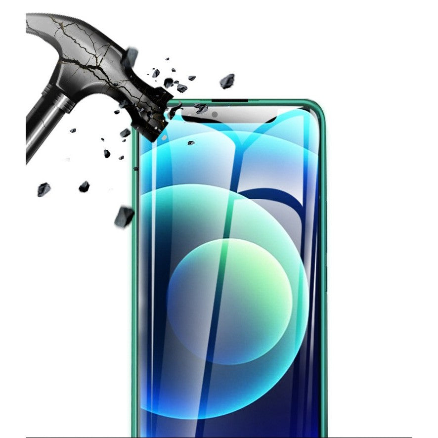 Folie Sticla Securizata Flippy, Luminous, compatibila cu Apple iPhone 14 Pro Max, Margine fosforescenta verde - vivimall.ro