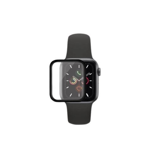 Folie Sticla pentru Apple Watch Series 2/3 38 mm adeziv pe margine Negru - vivimall.ro