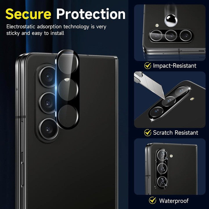Folie Sticla pentru Camera, Vivimall, Pentru Samsung Galaxy Z Fold 5, 3D, Transparent - vivimall.ro