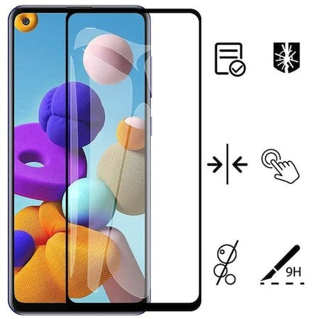 Folie sticla protectie Full Glue pentru Samsung Galaxy A9 2018, Negru - vivimall.ro