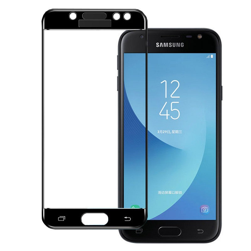 Folie Sticla Samsung Galaxy J3 2017 4D/5D Negru - vivimall.ro
