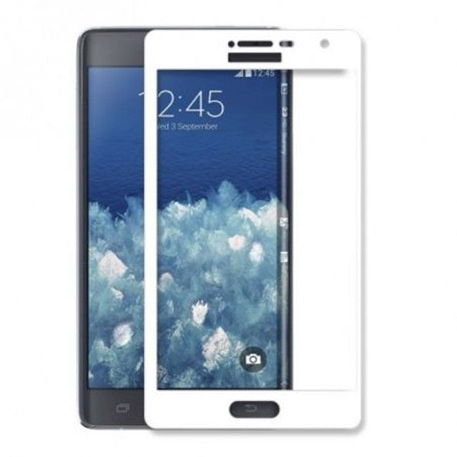 Folie Sticla Samsung Galaxy Note 5 Full Face Alb - vivimall.ro