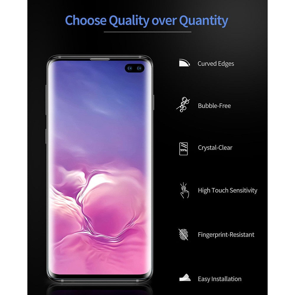 Folie Sticla securizata electrostatica Flippy pentru Samsung A70, Sticla ESD, Top Glass, Anti-static, Negru - vivimall.ro