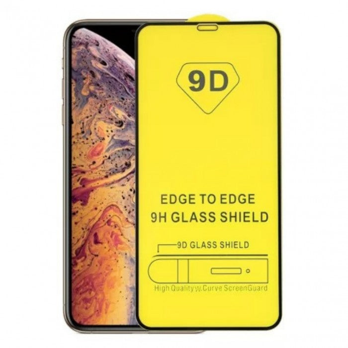 Folie sticlă securizată Vivimall pentru iPhone 16 Plus, Full Cover 9D, margini negre, vedere frontală