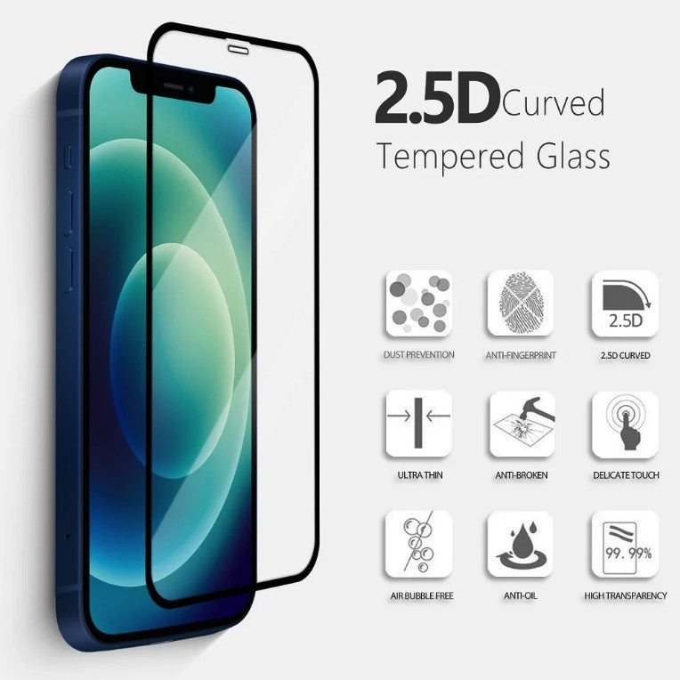 Folie sticlă iPhone 16 montată pe telefon, protecție completă ecran, aspect transparent