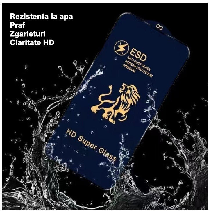 Folie Sticla securizata Flippy compatibila cu Xiaomi Redmi Note 12 Pro 5G Full Sticla ESD, Top Glass, Anti-static, Negru - vivimall.ro