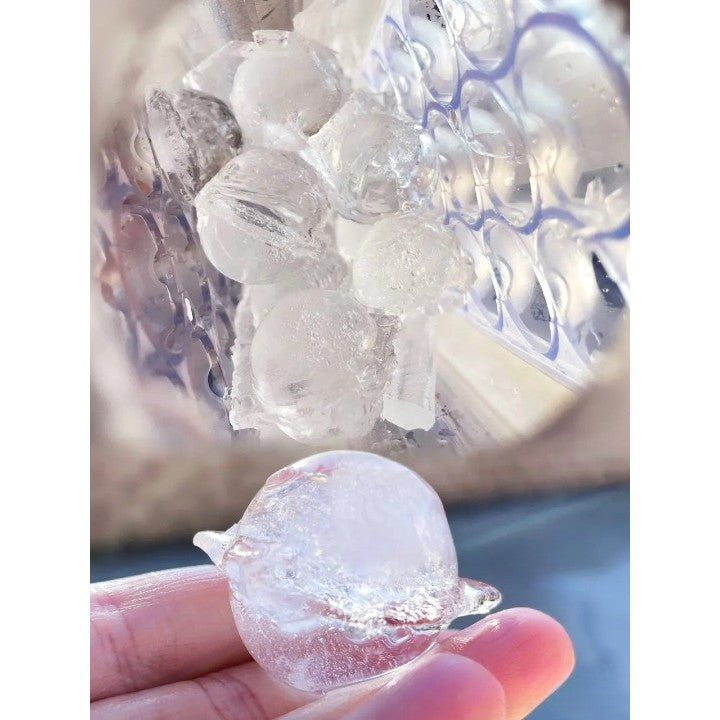 Forma pentru Gheata 2 in 1 Portabila, Vivimall, Tavita sub Forma de Sticla, Diametru 3 cm, Multifunctional, 17 Bilute de Gheata, 27.5 x 11.4 x 5.5 cm, Culoare Alb - vivimall.ro