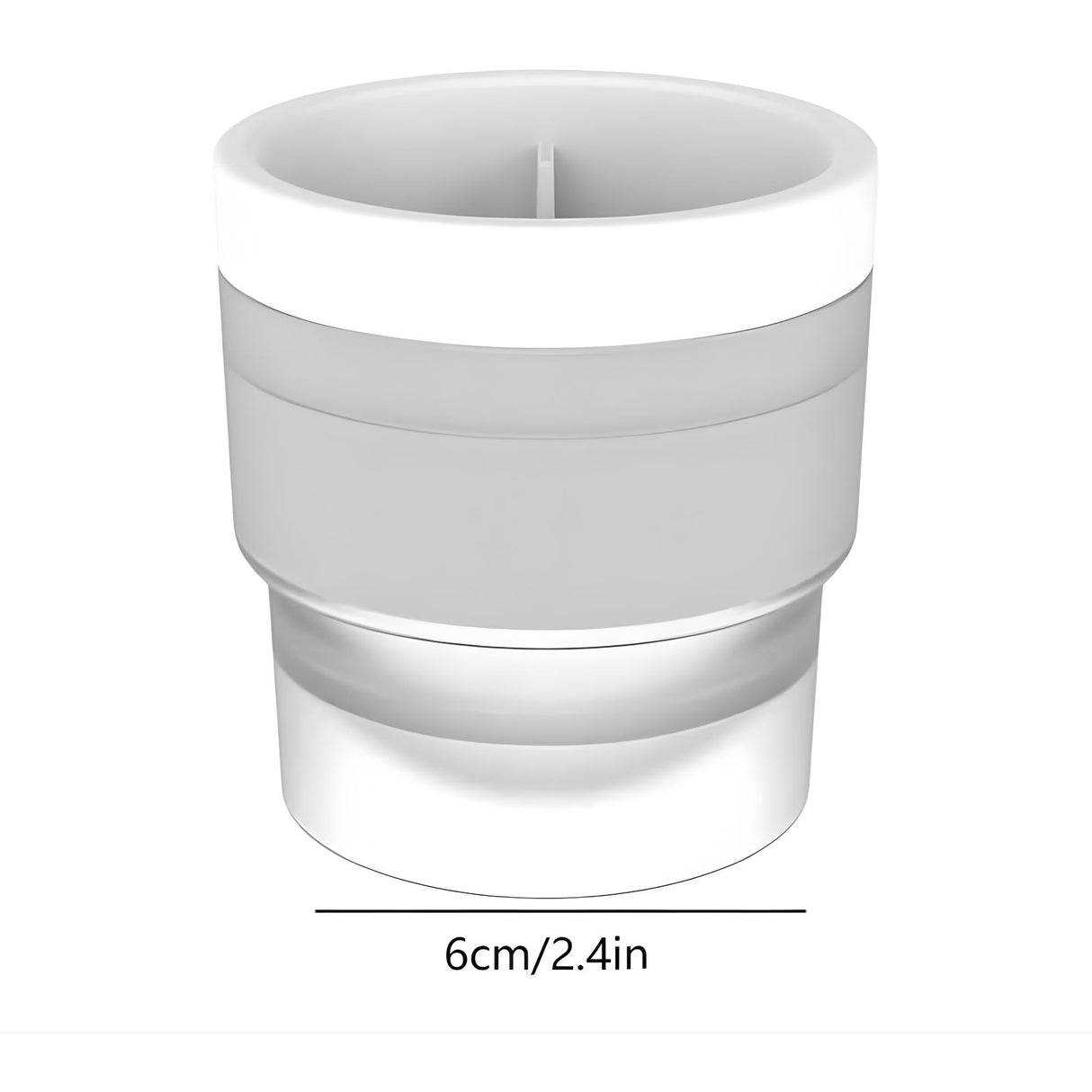 Forma pentru Gheata, Flippy, Sfera XL 6 cm, Silicon Alimentar Premium, Reutilizabila, Topire Lenta pentru Whiskey si Cocktail, Design Stackable, Alb