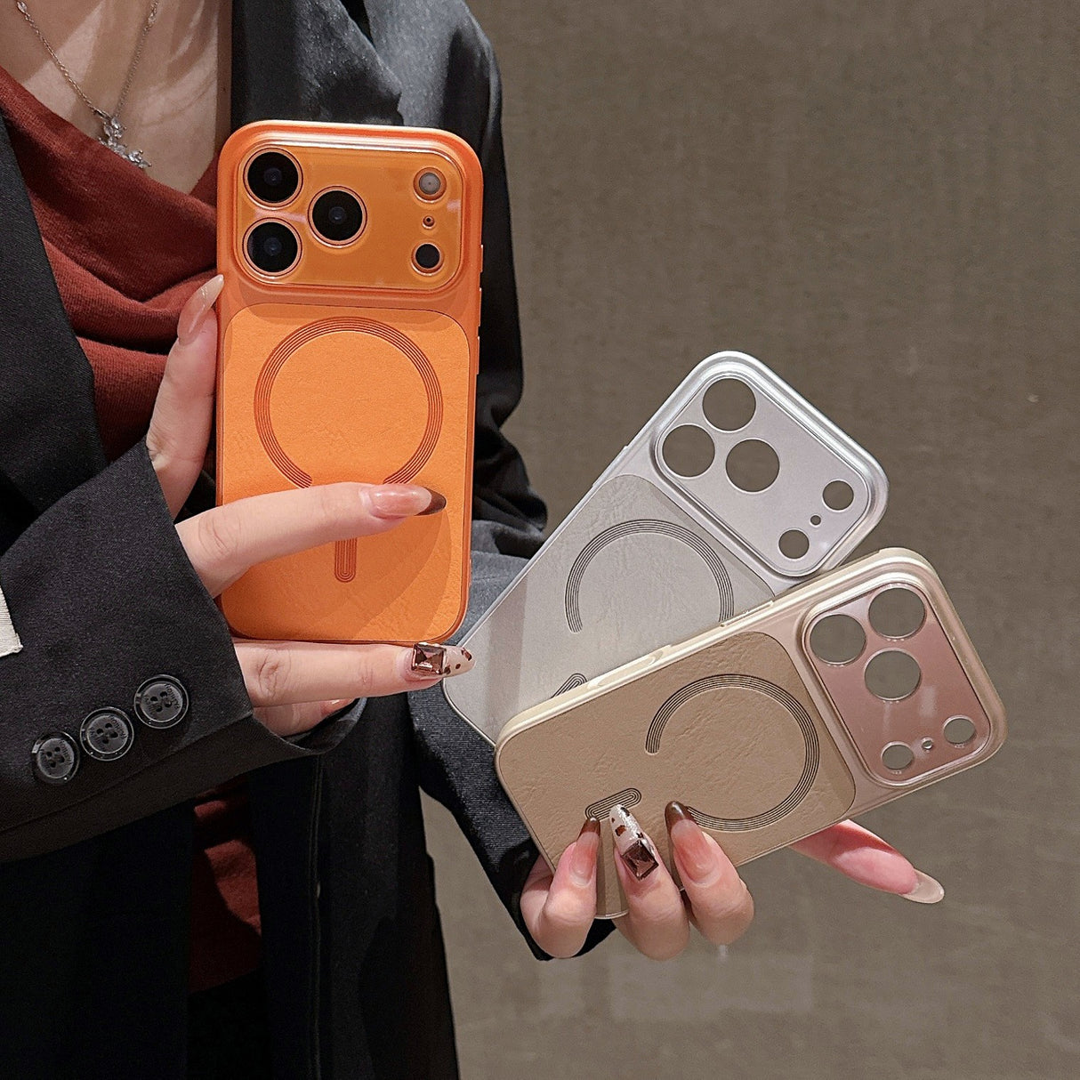 Carcasa Magnetica Mata, Flippy, pentru iPhone 17 Pro, Argintiu