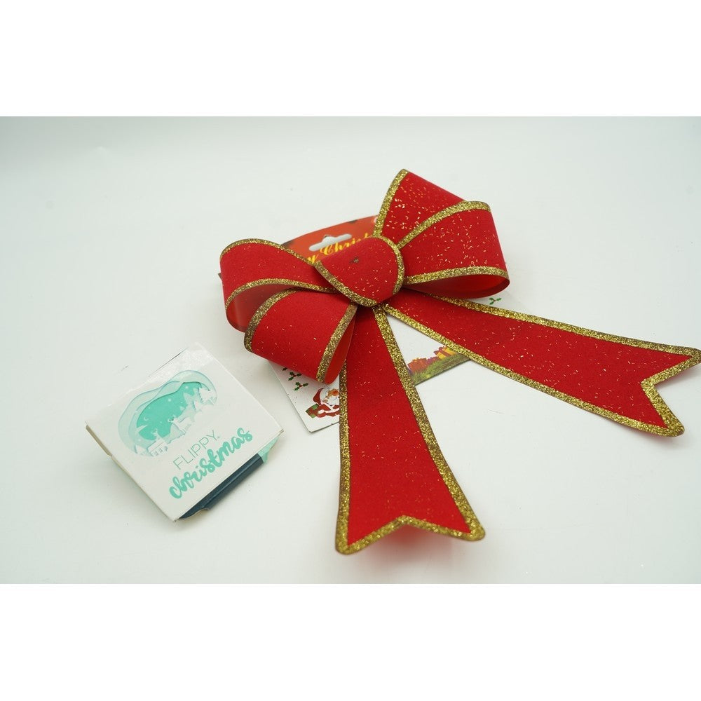 Funda pentru brad, Rosie, cu margini aurii, 15 x 23 cm, PVC, Vivimall - vivimall.ro