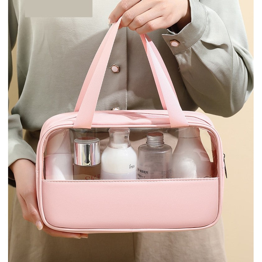 Geantă Cosmetice, Pentru Voiaj Sau Organizare, Material PVC Textil, Impermeabilă, Portabilă, 30 x 21 x 12 cm - vivimall.ro