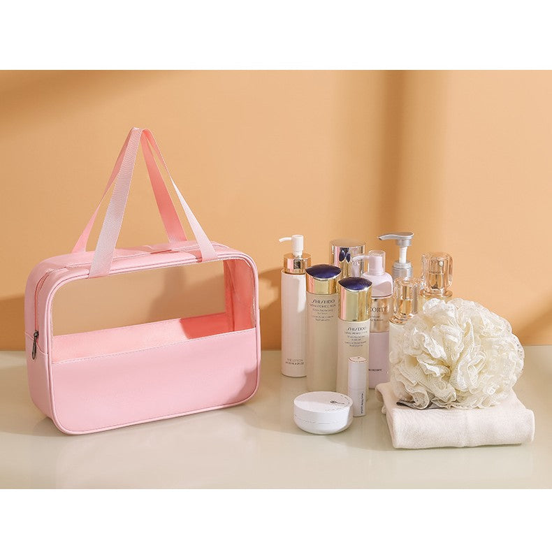 Geantă Cosmetice, Pentru Voiaj Sau Organizare, Material PVC Textil, Impermeabilă, Portabilă, 30 x 21 x 12 cm - vivimall.ro