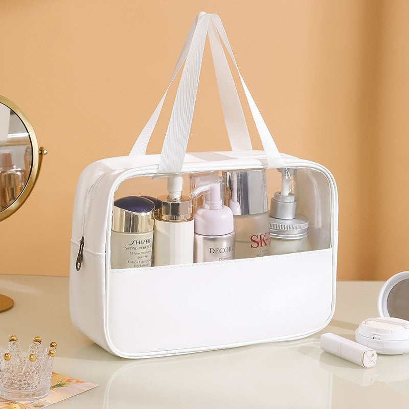 Geantă Cosmetice, Pentru Voiaj Sau Organizare, Material PVC Textil, Impermeabilă, Portabilă, 30 x 21 x 12 cm - vivimall.ro