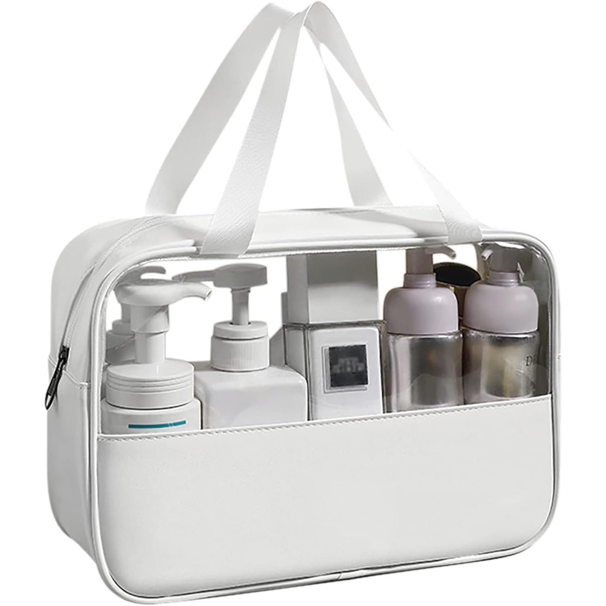 Geantă Cosmetice, Pentru Voiaj Sau Organizare, Material PVC Textil, Impermeabilă, Portabilă, 30 x 21 x 12 cm - vivimall.ro