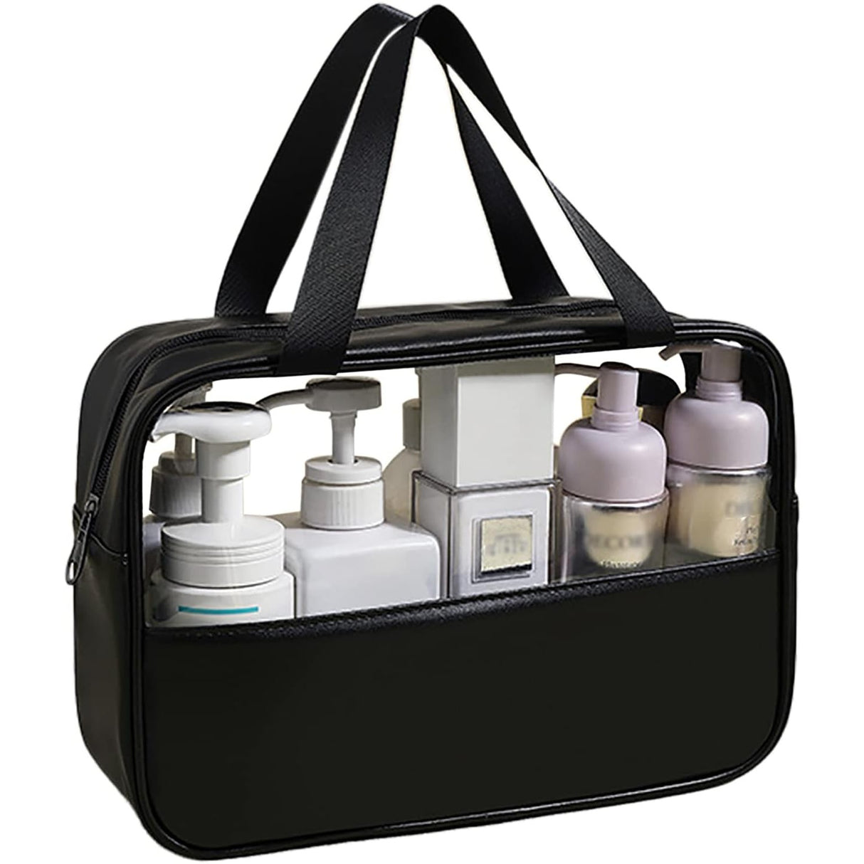 Geantă Cosmetice, Pentru Voiaj Sau Organizare, Material PVC Textil, Impermeabilă, Portabilă, 30 x 21 x 12 cm - vivimall.ro