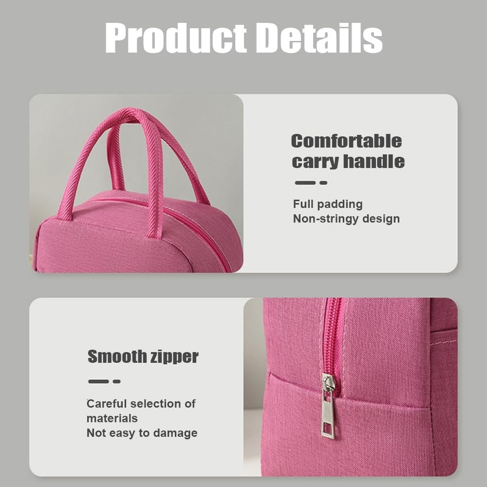 Geanta Termica Pentru Pranz, Multifunctionala, Compartimentata, Impermeabila, Cu Manere, Buzunar Exterior, 22X14X19 Cm - vivimall.ro