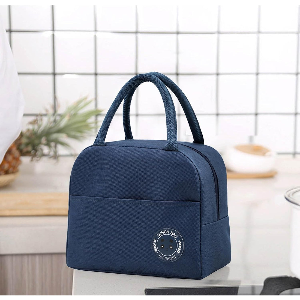 Geanta Termica Pentru Pranz, Multifunctionala, Compartimentata, Impermeabila, Cu Manere, Buzunar Exterior, 22X14X19 Cm - vivimall.ro