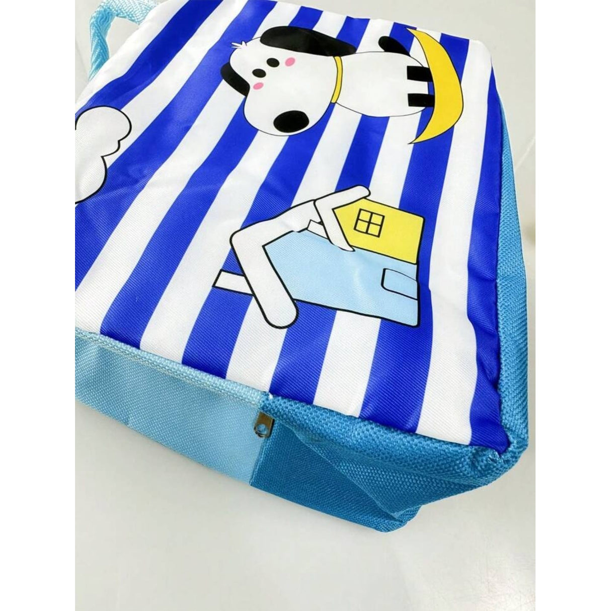 Geanta Termoizolanta Pentru Copii, 23X13X19 Cm, Model Imprimeu Catel, Din Folie De Aluminiu Si Panza Oxford, Albastru/Alb - vivimall.ro