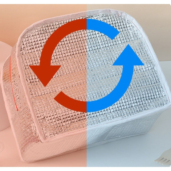 Geanta Termoizolanta Pentru Copii, 23X13X19 Cm, Model Imprimeu Foca, Din Folie De Aluminiu Si Panza Oxford, Galben/Portocaliu - vivimall.ro