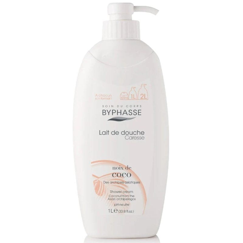 Byphasse Tusfürdő, Krém, 1 L, Kókusz