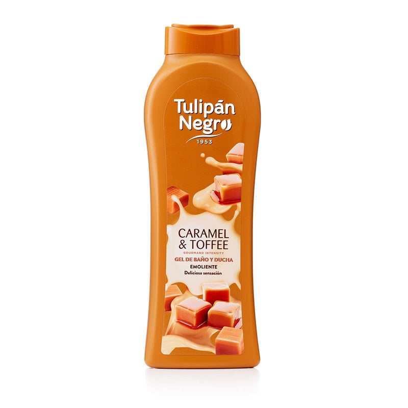 Gel de duș Caramel Cream Toffee, Tulipan Negro, 650 ml, Hidratant pentru piele