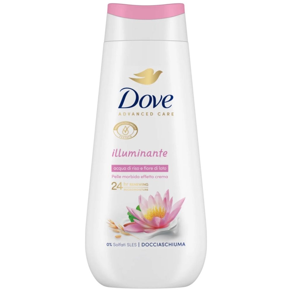 Dove Advanced Care tusfürdő, 225 ml, Fiori Di Loto