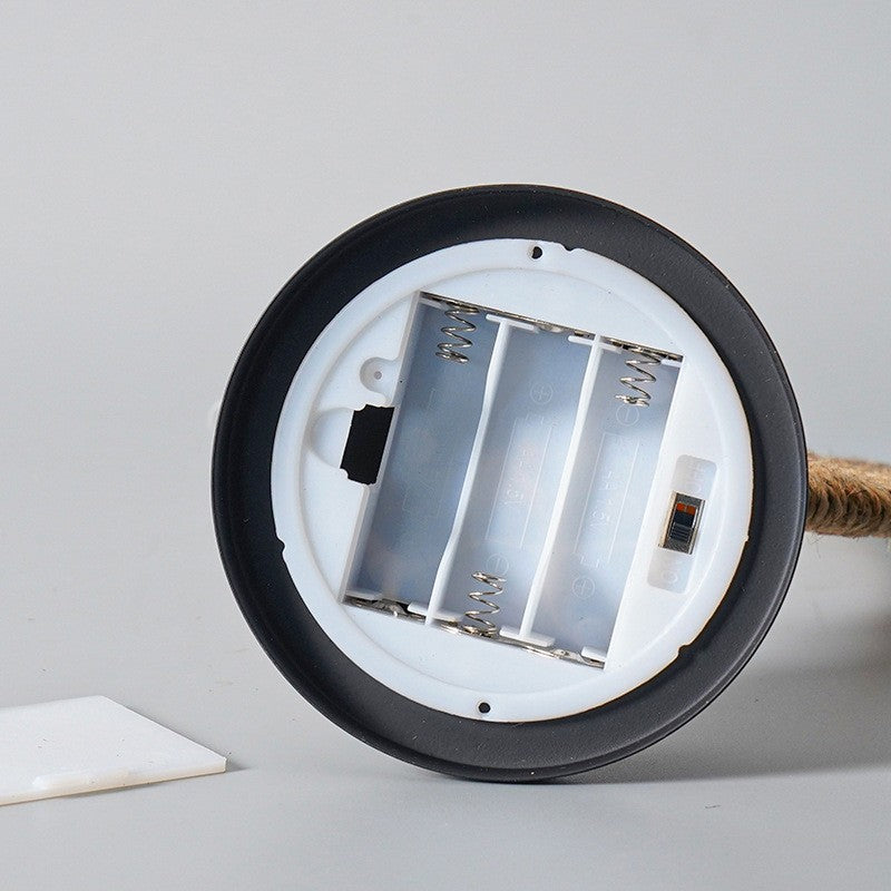 Lampa veghe Vivimall, semi-luna cu stea din sticla, led, 28x15 cm, alb cald - vivimall.ro