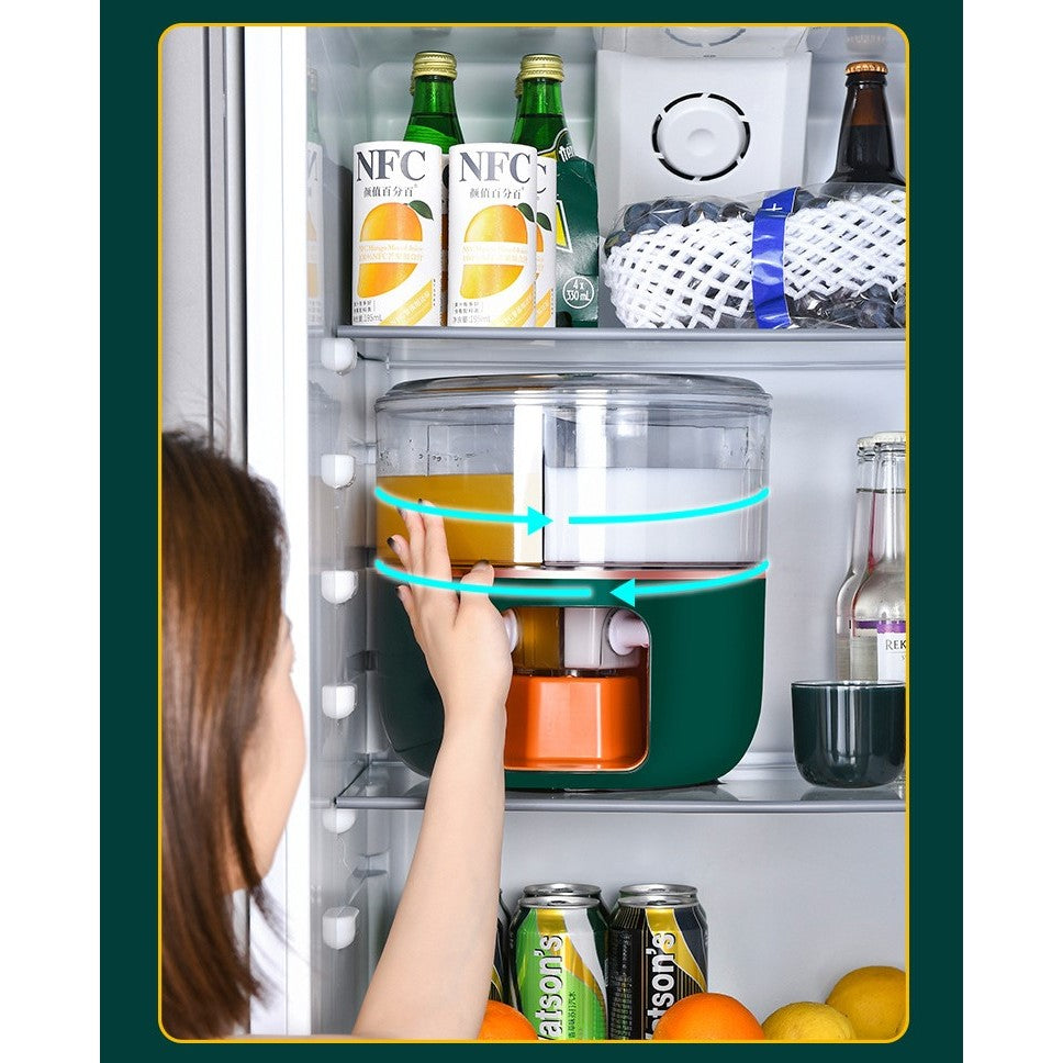 Dozator de apa Vivimall, 3 compartimente rotative, capacitate mare de 6l, verde - vivimall.ro
