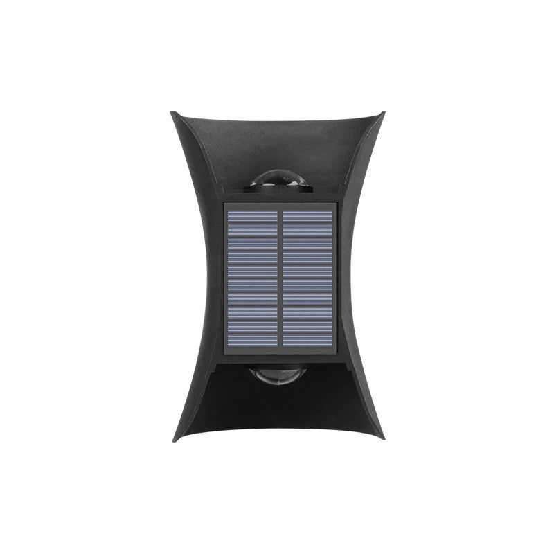 Lampa solara LED bidirectionala bicolora Vivimall, comutator culoare led, IP65, rezistent la apa, baterie 1.5 V, 400mah, 2 LED-uri, 13.5 x 9 cm, material ABS, multicolor - vivimall.ro