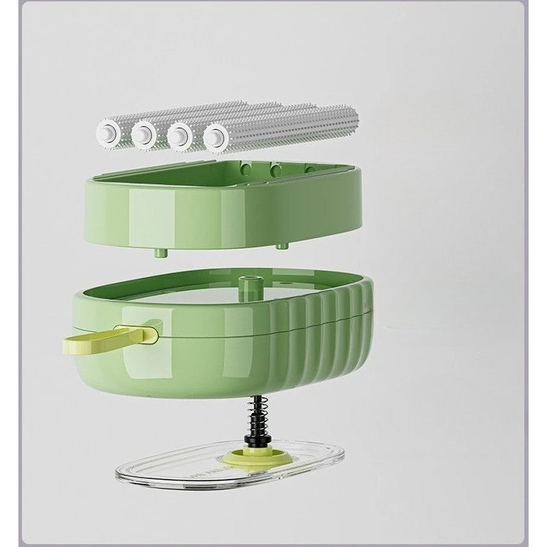 Perie De Spalat Haine, Cu Dispenser Pentru Detergent, 4 Perii De Curatare, Din Abs + Ps - vivimall.ro