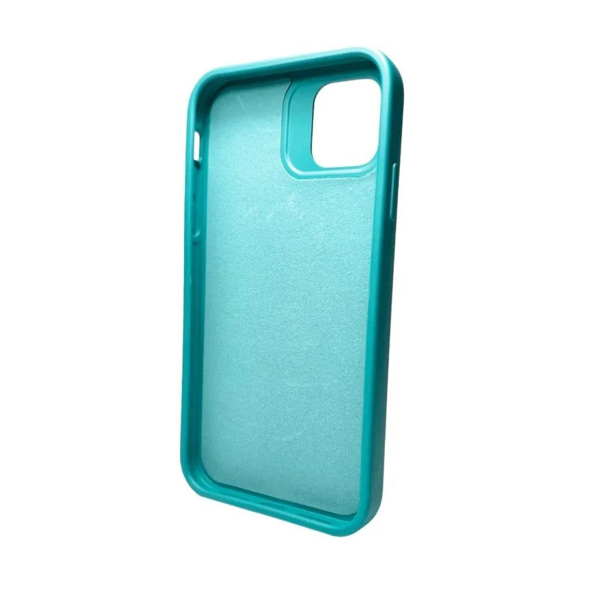 Husa Apple iPhone 13, Vivimall, din Silicon Lichid, Interior din Microfibra, Lentile Fosforescente de Protectie Camera, Anti Amprenta, Rezistenta la Socuri, Bleu - vivimall.ro