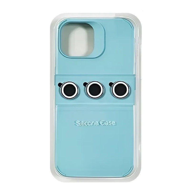Husa Apple iPhone 13, Vivimall, din Silicon Lichid, Interior din Microfibra, Lentile Fosforescente de Protectie Camera, Anti Amprenta, Rezistenta la Socuri, Bleu - vivimall.ro