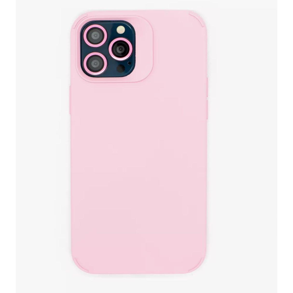 Husa Apple iPhone 13 Pro, Vivimall, din Silicon Lichid, Interior din Microfibra, Lentile Fosforescente de Protectie Camera, Anti Amprenta, Rezistenta la Socuri, Roz - vivimall.ro