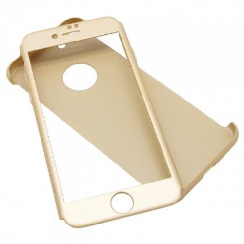 Husa Apple iPhone 6/6S IPAKY Full Cover 360 Auriu + Folie Cadou - vivimall.ro