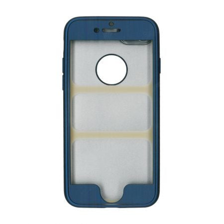 Husa Apple iPhone 6 Plus Full Silicone 360 Albastru + Folie de protectie - vivimall.ro