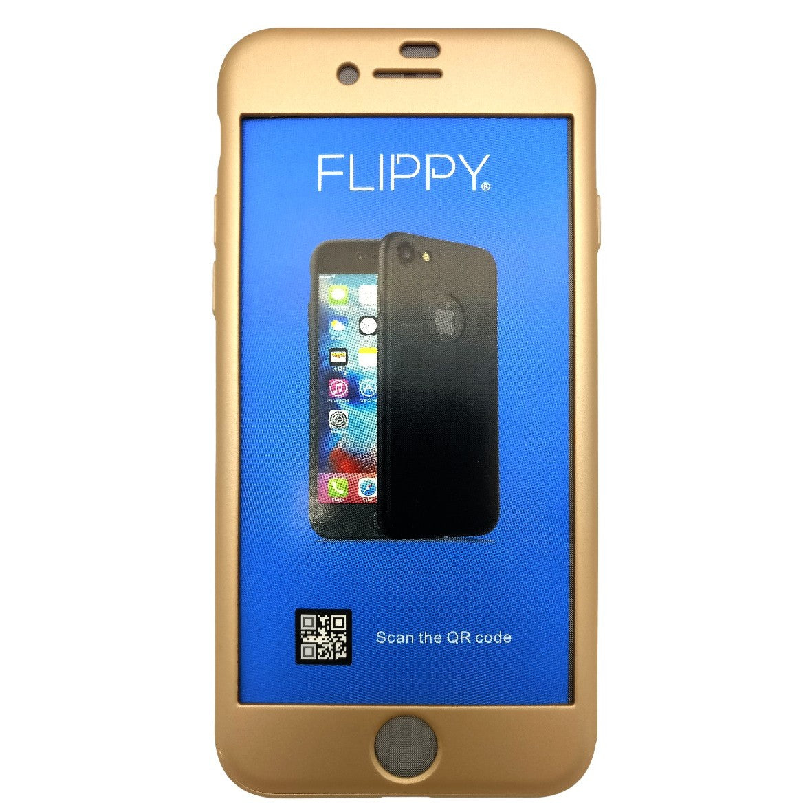 Husa Apple iPhone 7 Premium Full Cover 360 Auriu + Folie Cadou - vivimall.ro