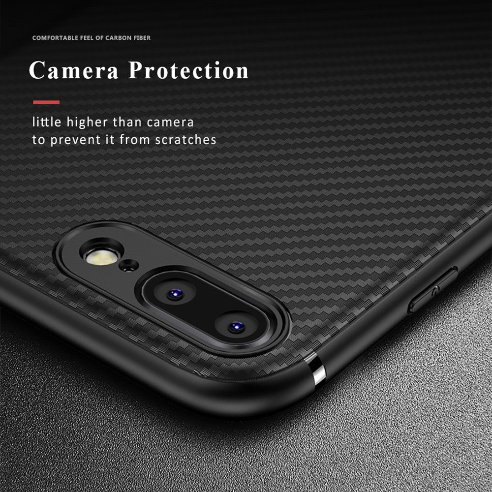 Husa Apple iPhone 8 Plus IPAKY Carbon Fiber Negru - vivimall.ro