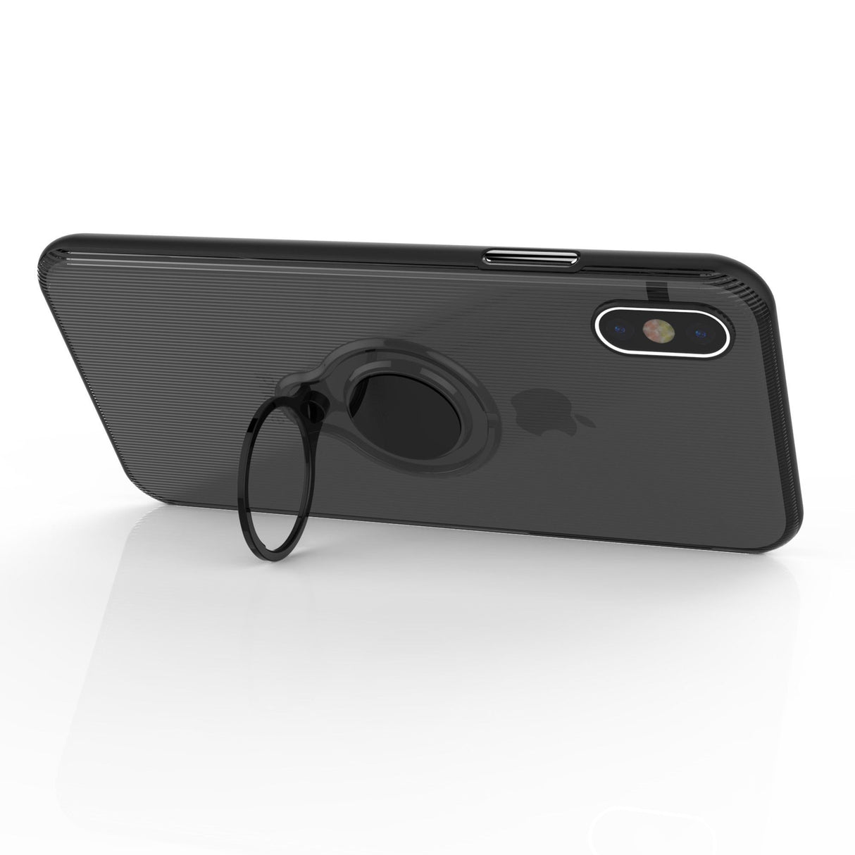 Husa Apple iPhone X Armor Ring cu inel magnetic Negru - vivimall.ro