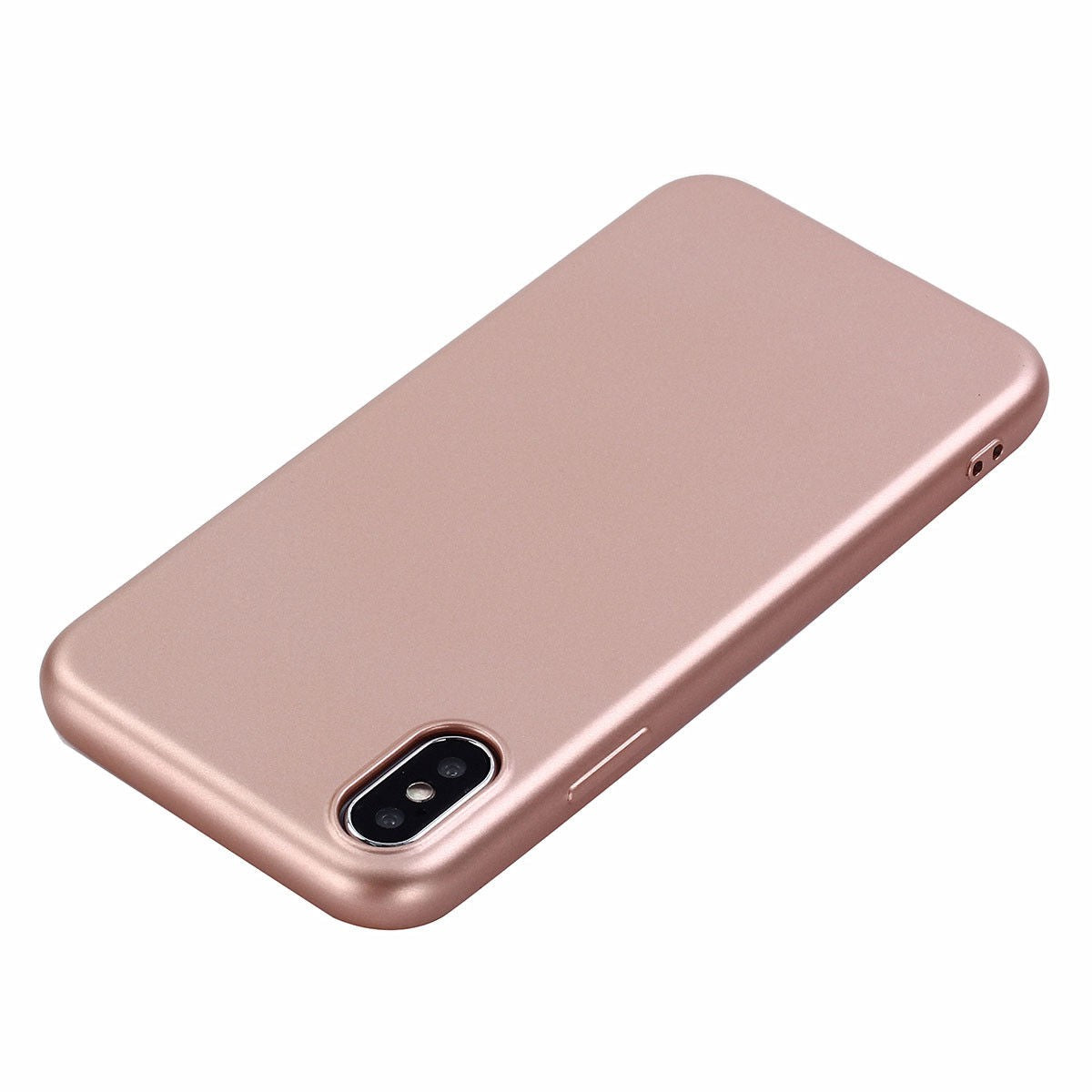 Husa Apple iPhone X Full Silicone 360 Roz Auriu + Folie de protectie - vivimall.ro