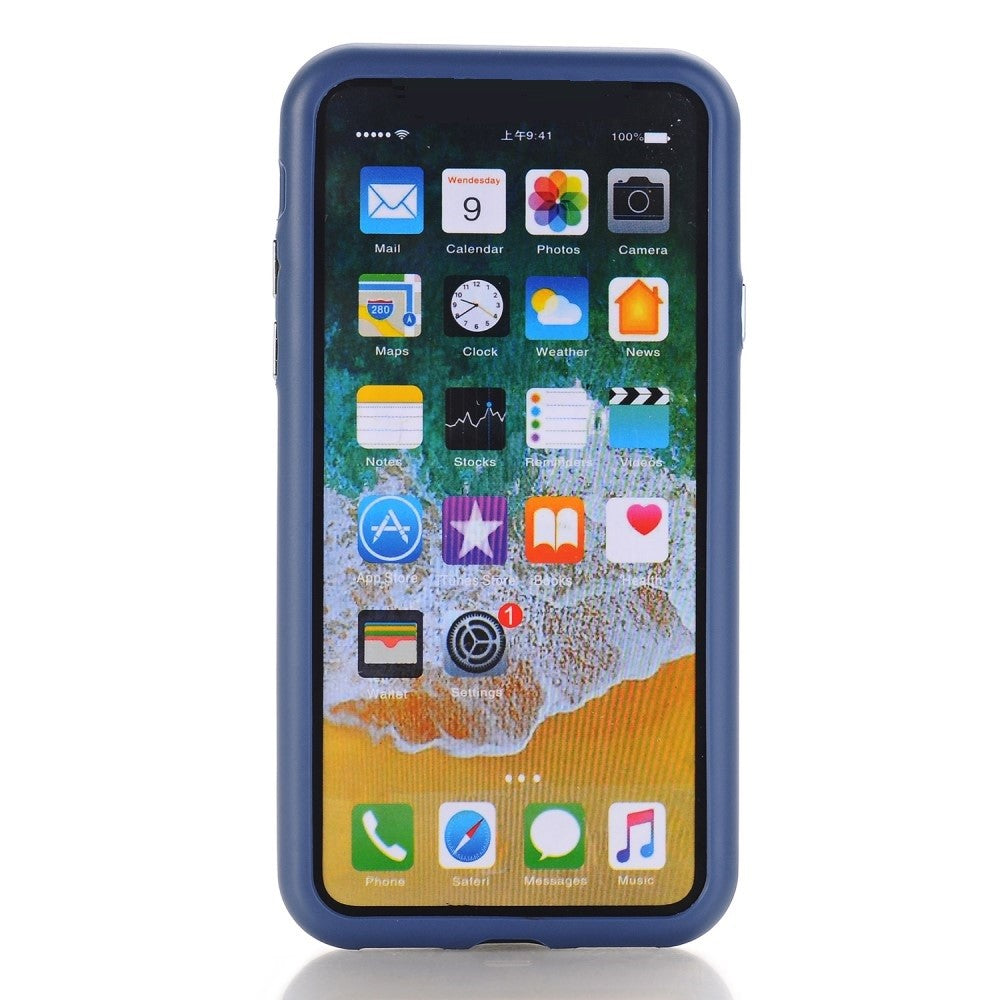 Husa Apple iPhone X Full Silicone Albastru - vivimall.ro