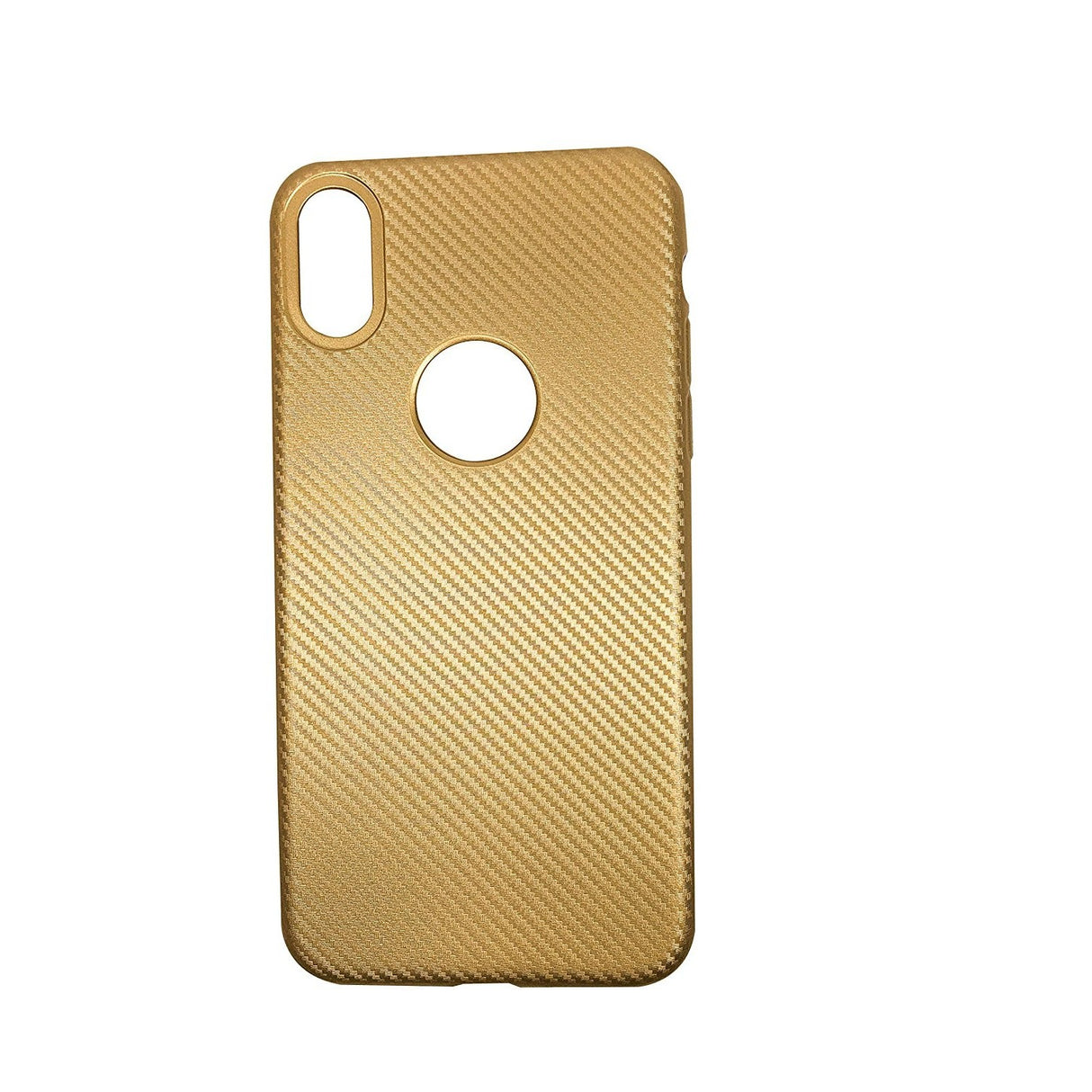 Husa Apple iPhone X i-Zore Carbon Fiber Auriu - vivimall.ro