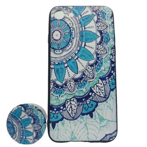 Husa Apple iPhone X/XS Multicolor Model Frunza + Popsocket inclus - vivimall.ro