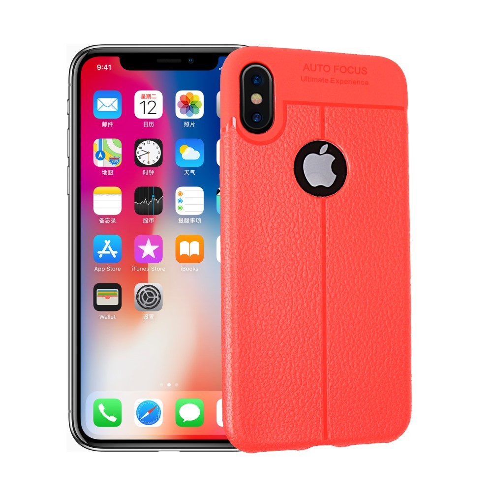 Husa Apple iPhone X Zore TPU moale Rosu - vivimall.ro