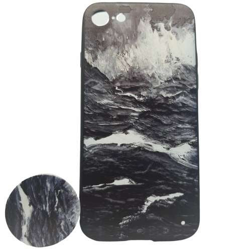 Husa Apple iPhone XR Multicolor Model Valuri + Popsocket inclus - vivimall.ro