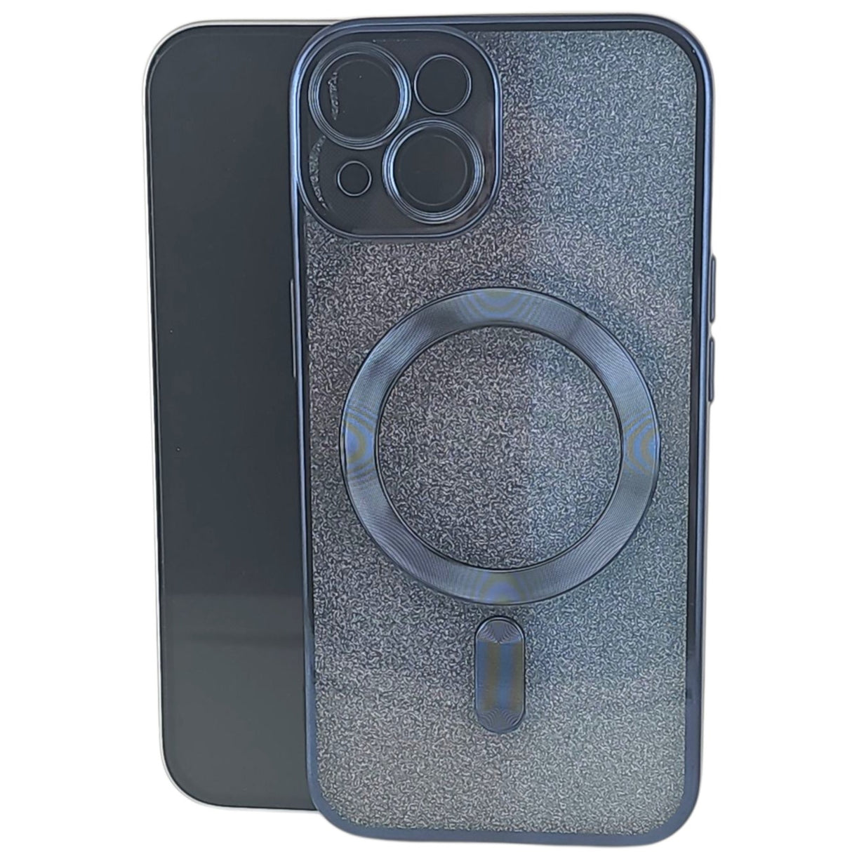 Husa de Protectie 2 in 1, Vivimall, pentru Apple iPhone 15, Compatibila MagSafe, Magnetica, cu Protectie Lentila, din TPU, Albastru Marin - vivimall.ro