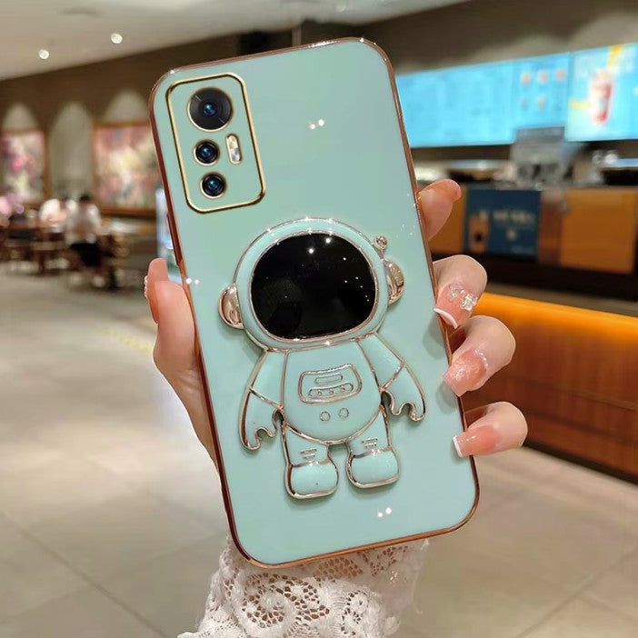 Husa de Protectie 2 in 1, Vivimall, Husa de Protectie pentru Samsung Galaxy A15/A15 5G, Model Astronaut cu Suport, din TPU, Verde - vivimall.ro